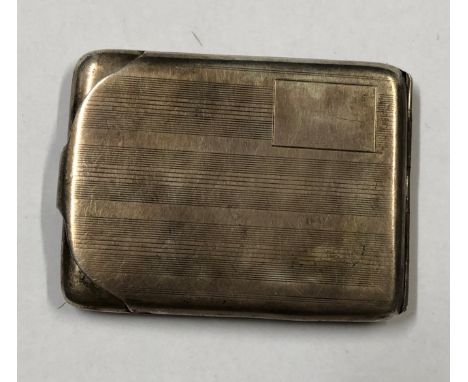 SILVER VESTA CASE WITH ENGINE TURNED DECORATION