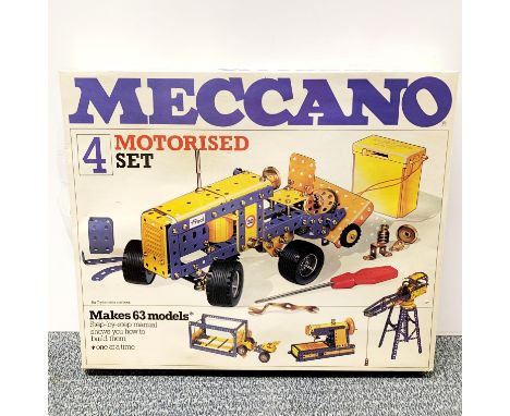 A boxed Meccano set.