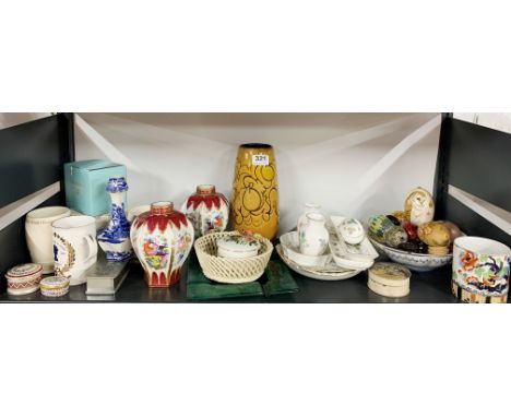 A quantity of mixed ceramic, glass and other items.
