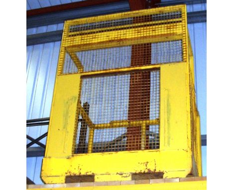Yellow metal safety cage for fork truck - please note this lot is to be collected from: Hyrax Solar Power Company Ltd, Unit 5