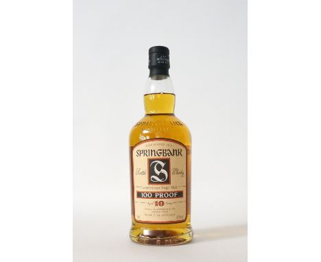 SPRINGBANK 10YO 100 PROOF
A good older bottling of the Springbank 10 year old 100 Proof single malt scotch whisky.  70cl.  57