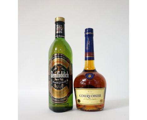 GLENFIDDICH SPECIAL RESERVE & COURVOISIER VS
A bottle of GLENFIDDICH SPECIAL RESERVE Single Malt Scotch Whisky from the late 