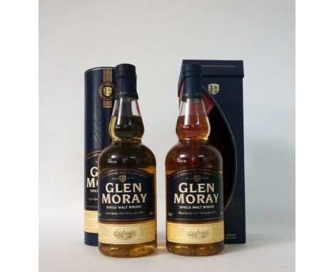 2 GLEN MORAY
2 bottles of Glen Moray single malt scotch whisky.  LIMITED EDITION 110TH ANNIVERSARY.  70cl.  40% abv.  A bottl
