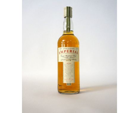 IMPERIAL 1979
A lovely bottle of Imperial single malt scotch whisky bottled by Gordon & MacPhail.  70cl.  40% abv.  Distilled