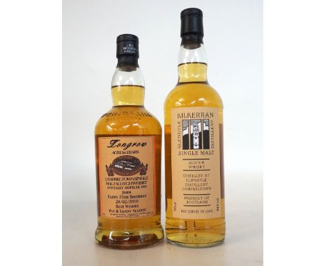LONGROW 10YO & KILKERRAN WORK IN PROGRESS 4
2 Campbeltown Single Malt Scotch Whiskies.  LONGROW 10 YEAR OLD.  70cl.  46% abv.