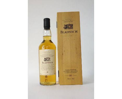 BLADNOCH FLORA & FAUNA
A good example of the Bladnoch 10 year old Flora & Fauna single malt scotch whisky.  70cl.  43% abv.  