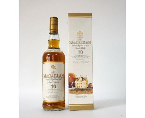 MACALLAN 10 YEAR OLD
A bottling of The Macallan 10 Year Old Single Malt Scotch Whisky.  700ml.  40% abv.  In original carton 