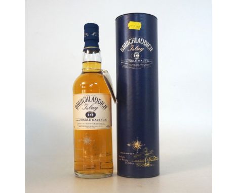 BRUICHLADDICH 10 YEAR OLD
The Bruichladdich 10 year old single malt scotch whisky from the period before Mark Reynier.  70cl.