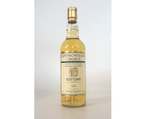 DUFFTOWN 1993 CONNOISSEURS CHOICE
A single malt scotch whisky from Gordon & MacPhail's Connoisseurs Choice range.  Dufftown 1