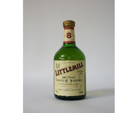 LITTLEMILL 8 YEAR OLD
A good example of the Littlemill 8 year old single malt scotch whisky.  70cl.  40% abv.  Silent distill