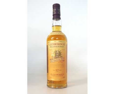 GLENMORANGIE MILLENNIUM MALT
A 12 year old single malt scotch whisky laid down and bottled to celebrate the new millennium.  