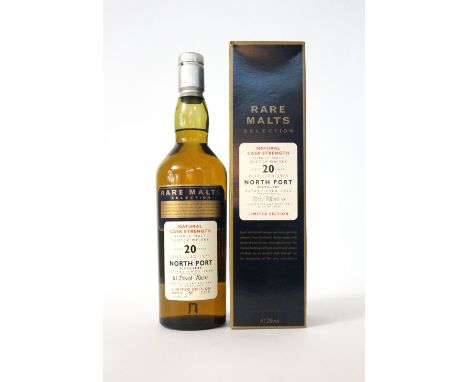 NORTH PORT 20YO - RARE MALTS
A bottle of North Port 20 Year Old single malt scotch whisky bottled as part of the Rare Malts S