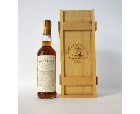 MACALLAN 25YO ANNIVERSARY MALT
Rare as Hen's Teeth is how these bottles are normally described.  Macallan Anniversary Malt 25