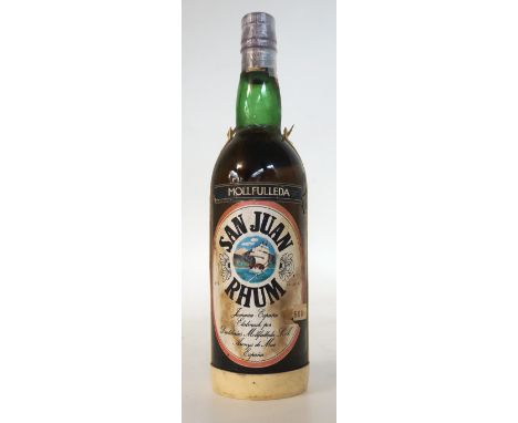 SAN JUAN RHUM CIRCA 1950'S
This bottle of rum is believed to be from the 1950's and is reportedly a Rhum Agricole from Martin