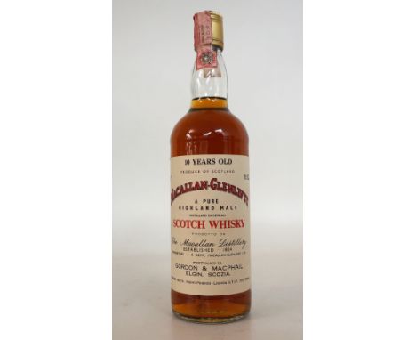 MACALLAN 10YO BOTTLED BY GORDON & MACPHAIL
1 bottle.  Macallan-Glenlivet 10 Year Old Single Malt Scotch Whisky.  Bottled by G