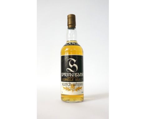 SPRINGBANK 15YO
A sought after 1980's bottling of the Springbank 15 year old single malt scotch whisky.  75cl.  46% abv.  No 