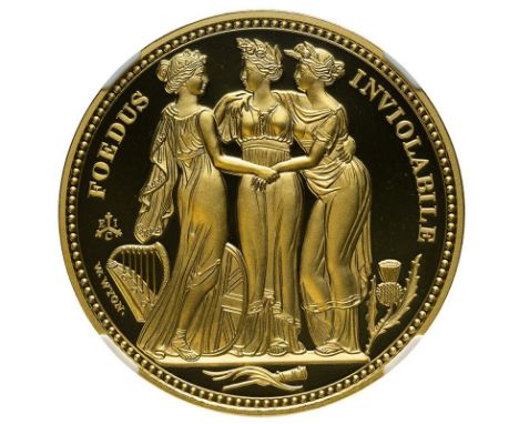 UNITED KINGDOM. ST. HELENA. Elizabeth II, 1952-. Gold 5 pounds, 2021. East India Company. Proof. Commissioned and produced by