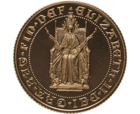 UNITED KINGDOM. Elizabeth II, 1953-2022. &lt;br&gt;Gold sovereign, 1989. Royal Mint. Proof. &lt;br&gt;Commemorating the 500 y