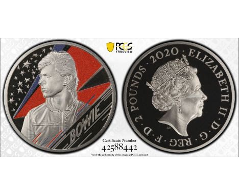 UNITED KINGDOM. Elizabeth II, 1953-2022. Silver 2 pounds, 2020. Royal Mint. Proof. The third release from the "Music Legends"