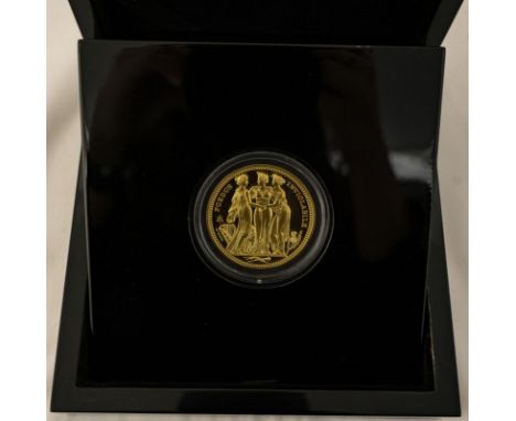 UNITED KINGDOM. ST. HELENA. Elizabeth II, 1952-. Gold 5 pounds, 2021. East India Company. Proof. Commissioned and produced by