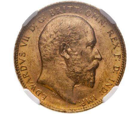 AUSTRALIA. Edward VII, 1901-10. Gold sovereign, 1903 M. Melbourne. Bare head right, DeS. below; EDWARDVS VII D: G: BRITT: OMN
