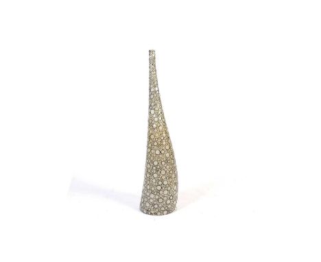 A contemporary floor-standing sculptural lamp of Modernist design, possibly Scandinavian, 153cms high.