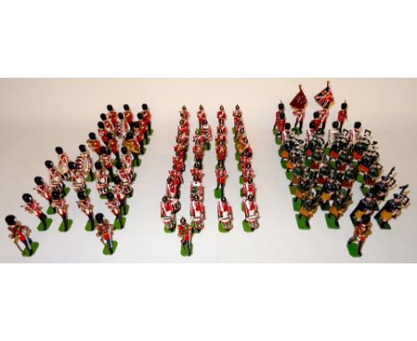 Ducal Grenadier Guards and South Wales Borderers Drums, Fifes, Bugles and Military Bands with three original boxes, and Drums
