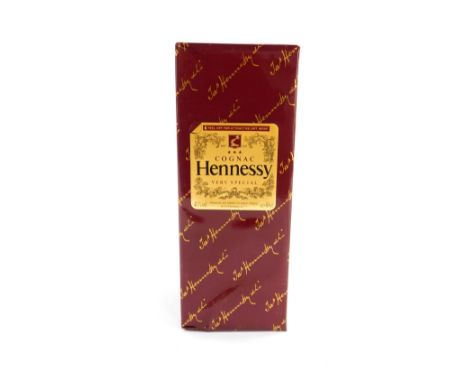 A bottle of Hennessy Cognac, VS 68cl, boxed and gift wrapped.