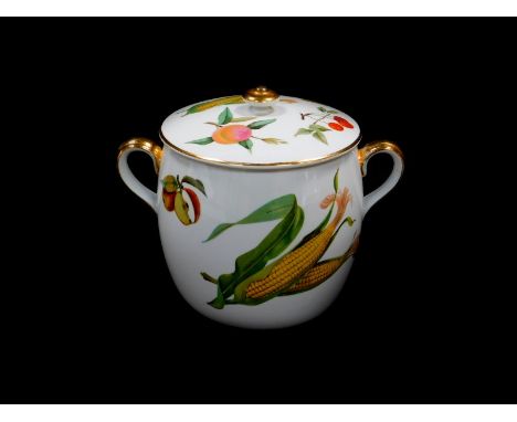 A Royal Worcester oven to table ware casserole and cover, decorated in the Evesham pattern, shaped 29, size 1, printed marks,