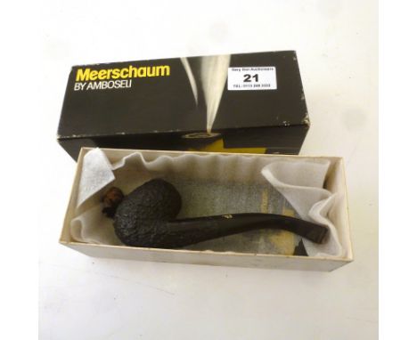 BOXED AMBOSELI MEERSCHAUM PIPE APPROX L: 5"