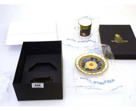 BOXED ROYAL WORCESTER MILLENIUM CUP AND SAUCER