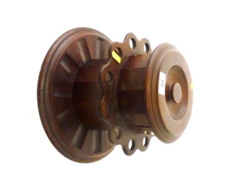 DUNHILL 12 PIPE STAND WITH HUMIDOR APPROX H:8" D:11.75"