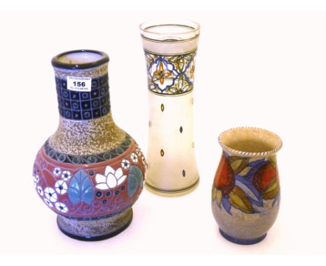 3 ASSORTED VASES INCLUDING CHARLOTTE RHEAD CROWN DUCAL