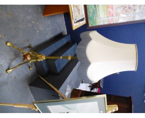 BRASS STANDARD LAMP APPROX H: 51"