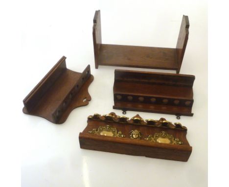 3 PIPE STANDS AND A BOOKSTAND