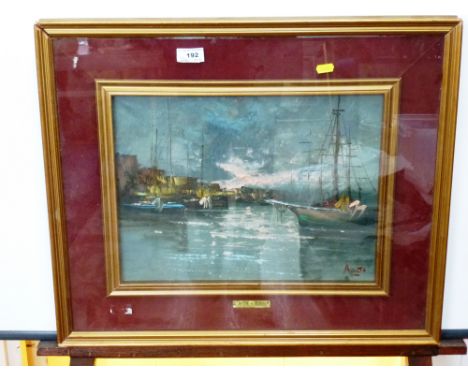 PAINTING OF SHIPS BY M. AMATO 11.75" X 15.75"