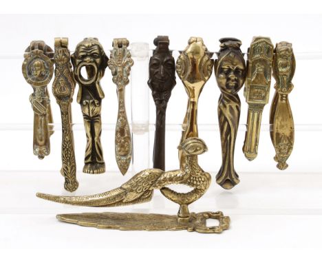 Nutcrackers - various cast brass lever action, mostly novelty, first half 20th century 