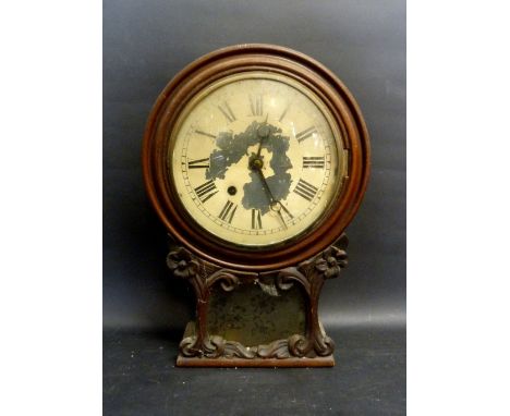 A 19th Century Mahogany Drop Dial Wall Clock