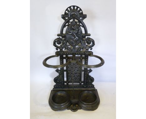 An Order of The Thistles Stick Stand, cast iron, bearing inscription Nemo Me Impume Lacessit for John and Thomas Cox, Dymoke 