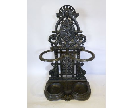 An Order of The Thistles Stick Stand, cast iron, bearing inscription Nemo Me Impume Lacessit for John and Thomas Cox, Dymoke 