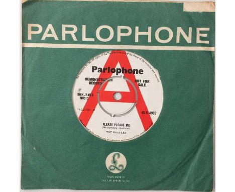 THE BEATLES - PLEASE PLEASE ME 7" - ORIGINAL UK DEMO (45-R 4983). Wonderful to see original UK 7" demo copy of Please Please 