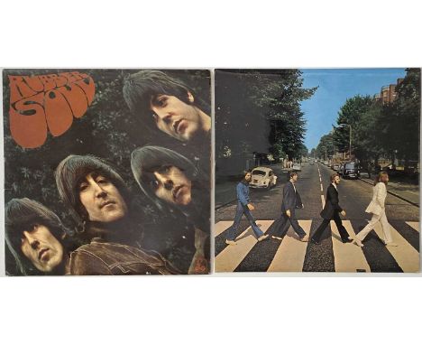 THE BEATLES - RUBBER SOUL &amp; ABBEY ROAD LPs (ORIGINAL/EARLY UK COPIES). Cool pack of 2 x very well presented original/earl
