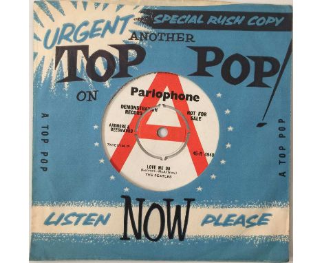 THE BEATLES - LOVE ME DO 7" - ORIGINAL UK DEMO 'MCARTNEY' (45-R 4949). A key addition to any serious Beatles collection with 