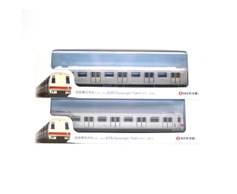 80M model HO gauge model railways, two MTR passenger trains (1979-2001), both boxed. 