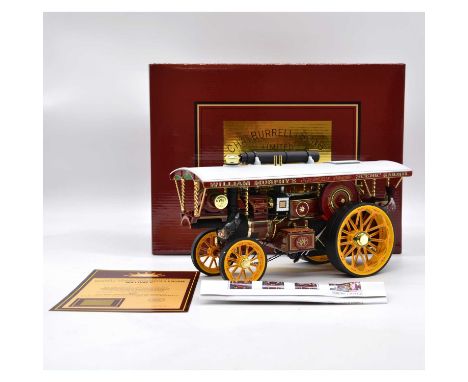 Midsummer Models Burrell Scenic Showman's Engine 'William V', 1:25 scale, boxed, with certificate; with wooden display stand 