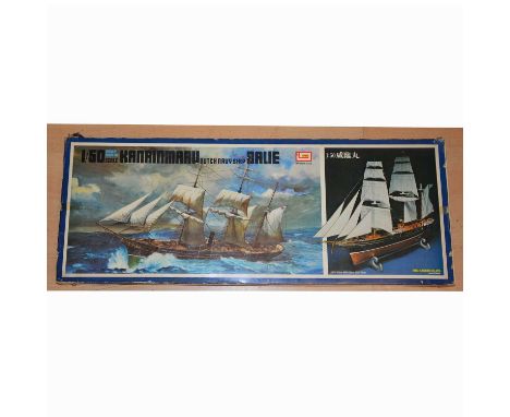 Imai Japanese ship model kit, 'Kanrin Maru', 1:50 scale, unchecked but appears complete, boxed.