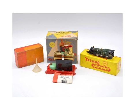 Mamod live steam stationary static engine MM1, boxed; Tri-ang TT gauge model railway locomotive, T91 4-6-0 'Windsor Castle', 