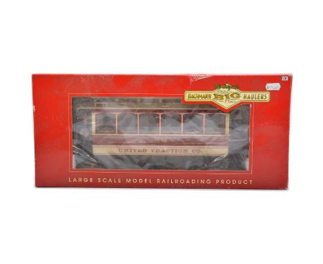 Bachmann G scale model passenger G closed street car 'United Electric Co' boxed. 