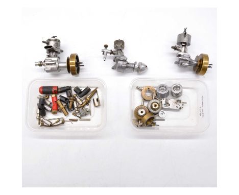 Two small trays of marine spares; engine timer; three ED diesel engines (a/f).
