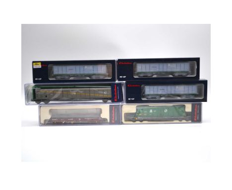 Electrotren HO gauge model freight wagons, six including ref E5385 'Adif' (x3); 5718 'Cargas Renfe'; 5187K Renfe platform wag